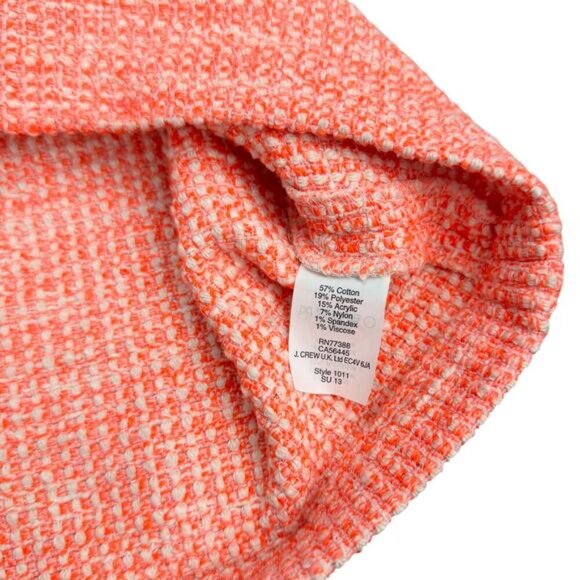 MADEWELL Boucle Tweed Mini Skirt Sz 4 Orange - Picture 4 of 5